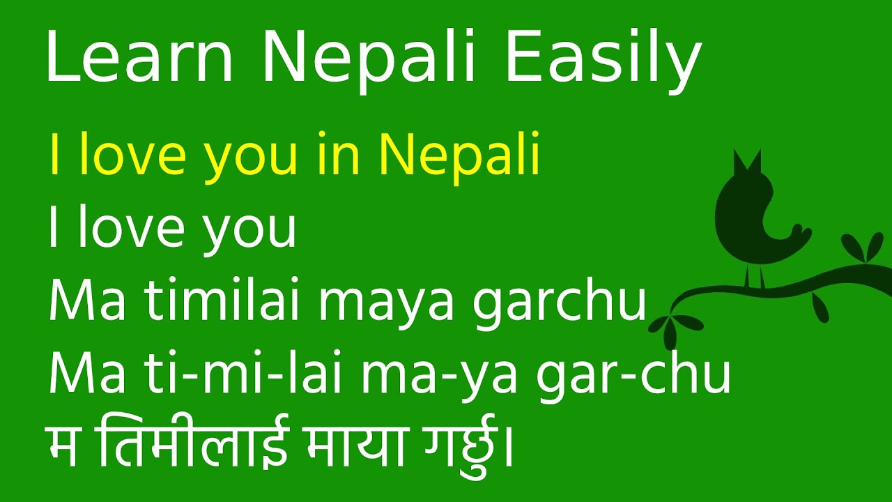 I love you in Nepali language YouTube