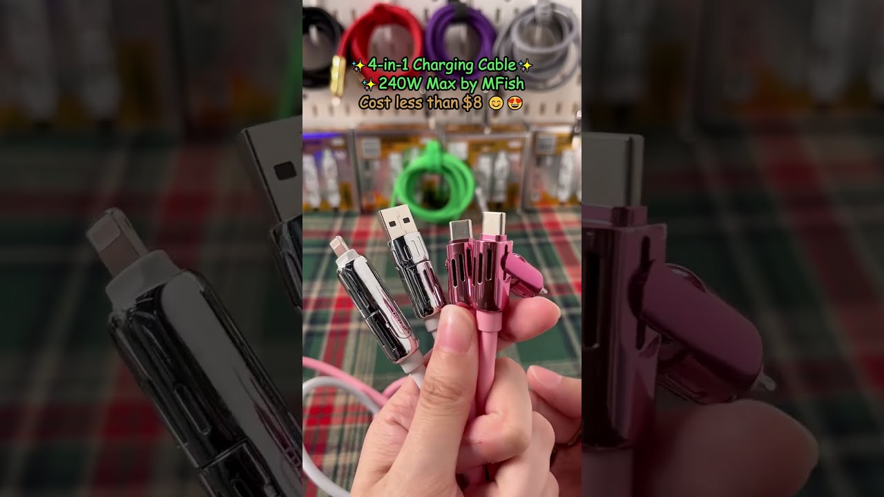 Upgrade your charging game with this 4-in-1 cable! 