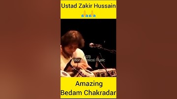 Ustad Zakir Hussain Tabla Solo Snippet 🙏 Bedam Chakradar #icmtabla #tabla #tablasolo #shorts #viral