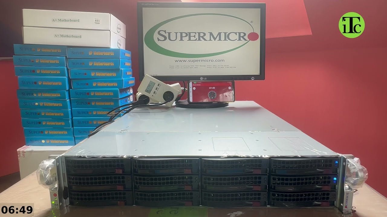 Unboxing Supermicro 2U Server AMD Genoa 9454P 384GB Running & Performance Tests 
