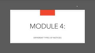 MODULE 4 EVICTIONS NEVADA DIFFERENT TYPES OF NOTICES