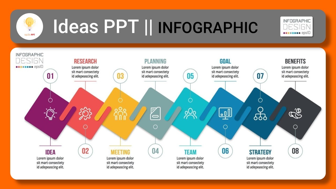 Create 8 steps Infographic slide in PowerPoint - YouTube