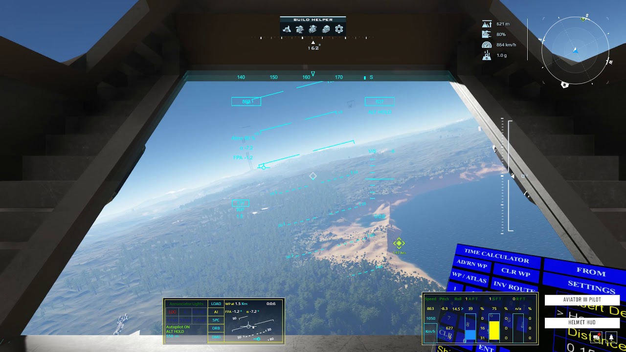 Dual Universe - Aviator1280 HUD (Enter Holding at High Speed)