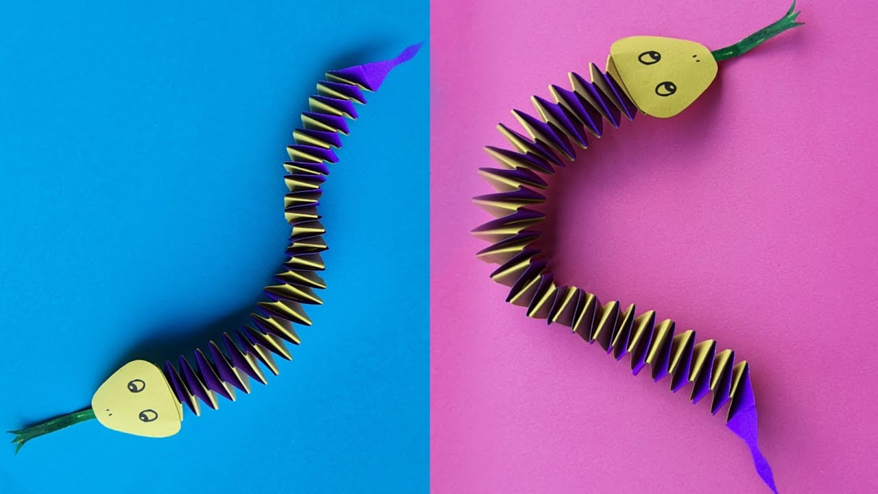 Amazing Paper Snake - Moving Paper toys - YouTube