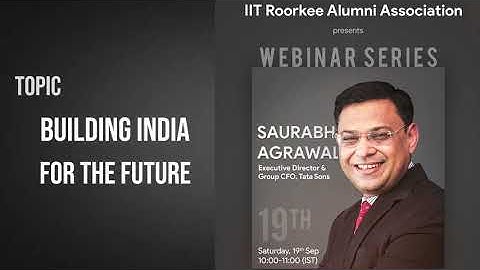 IITRAA webinar By Sh.Saurabh Agrawal, CFO, Tata Sons.