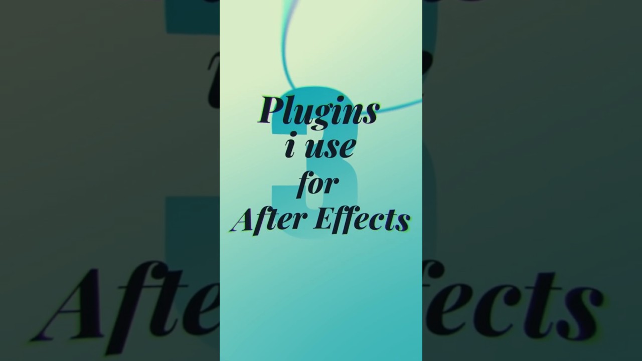 3 After Effects Plugins I Personally Use 🔥 #aftereffects #shorts