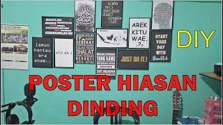 CARA MEMBUAT POSTER HIASAN DINDING | KATA-KATA | DIY POSTER  WALL | MURAH