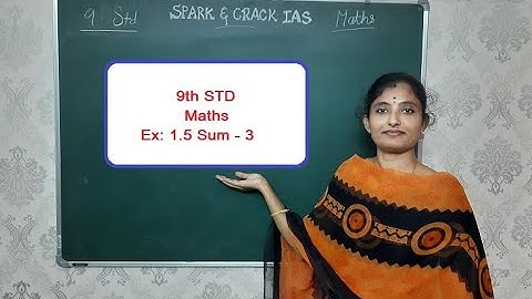 Spark & Crack IAS - TN Samacheer 9th Maths New Syllabus Unit 1 Set Language EX 1.5 | Sum 3 | Shrijo
