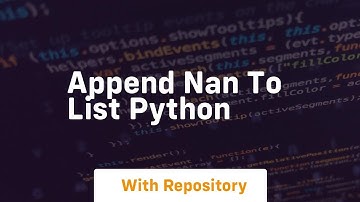 append nan to list python