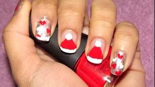 santa nail claus cap christmas