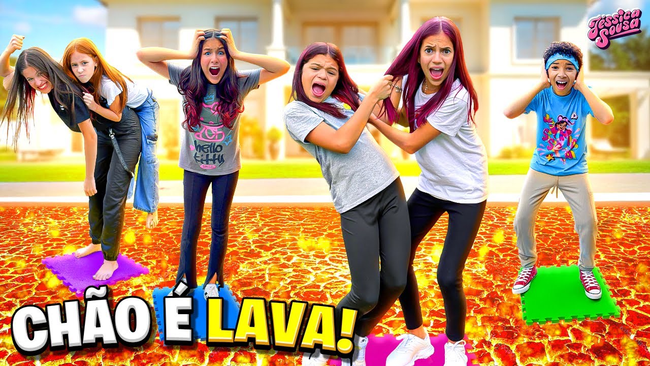 O CHÃO É LAVA AO EXTREMO *deu ruim (JÉSSICA E FAMÍLIA) feat GABY E SUSU,MANU,LOUISE