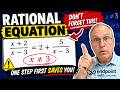 The Rational Equation Trap: Don't Forget the Forbidden Value