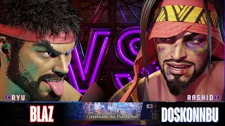 INSANE Ryu vs Rashid 🔥 Blaz vs doskonnbu | High-Level Ranked Match | Street Fighter 6