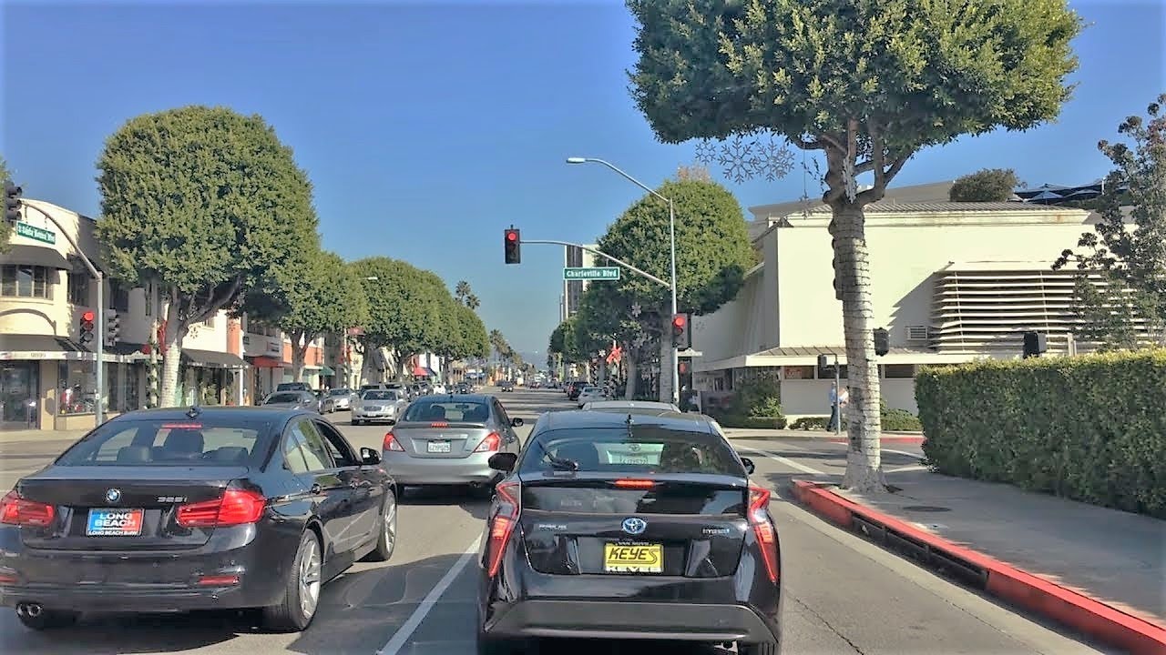 Driving Downtown - West Los Angeles 4K - USA