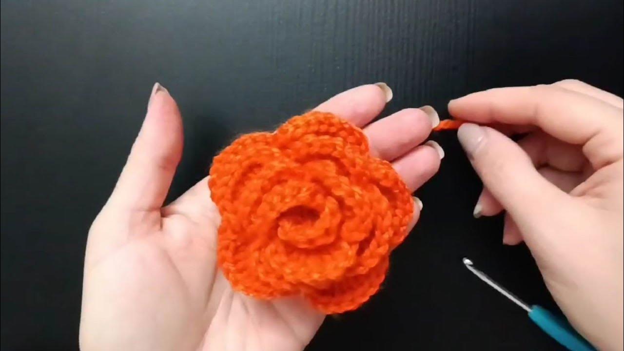 How to Crochet Easy Rose Flower for Beginners YouTube
