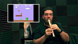 Super Mario world with flute (recorder)