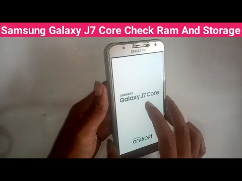 Samsung Galaxy J7 core check ram and storage