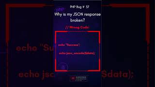 PHP JSON Response Always Broken? Fix It In 30 Seconds! #php #shorts
