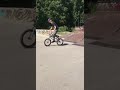 360 fakie to 180 halfcab bmx