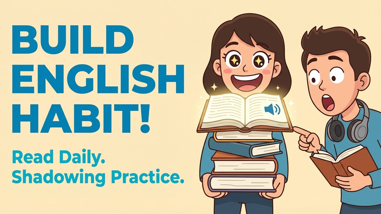 How to Build a Reading Habit in English (Conversation Practice + Shadowing Practice)