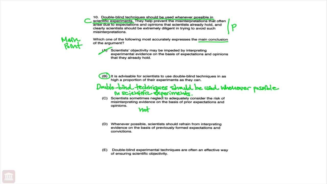 June 2007 Lsat Lr1 Q10 Youtube
