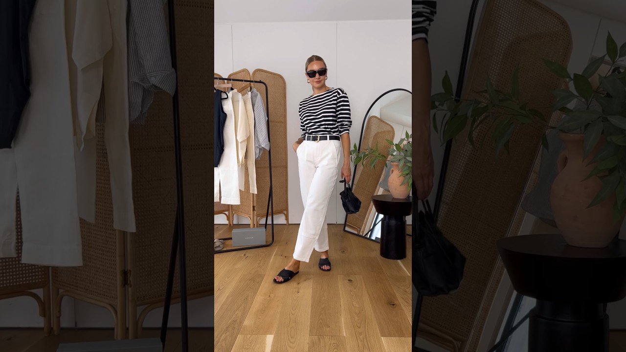 STYLING SUMMER DENIM (this is from an Everlane TikTok ad, that is where all the pieces are from)
