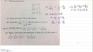 Number pattern: Fractions