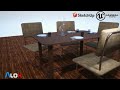 Speed model design in SketchUP to Unreal Engine 4-Dinning Table