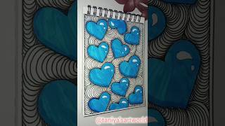 Heart doodle art tutorial 💙✨ #shorts #trending #viral #doodle #begginerartist