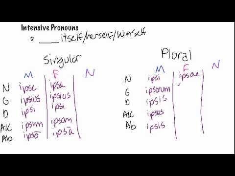 Intensive Pronouns (Ipse, Ipsa, Ipsum)