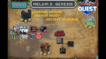 LADENER BROOM / ARYAGN SIGHT ANCIENT DUNGEON THIDUNA CONFLUX ZONE 11 D4 (Z11D4) - BIT HEROES QUEST