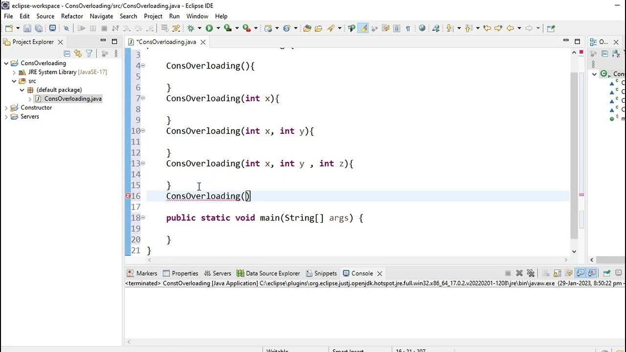 Constructor Overloading in Java - YouTube