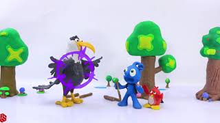 Tiny Meets Superhero And Huge Muscle Dog Clay Mixer Stop Motion Cartoons