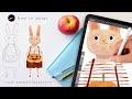 How to draw simple animal characters in procreate  procreate watercolor tutorial for beginners