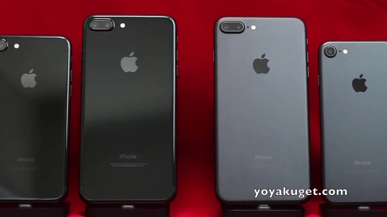 iPhone7 Plus ジェットブラック VS ブラック 外観レビュー2 - YouTube