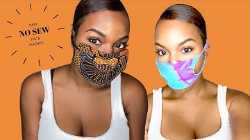 How To: Easy DIY NO SEW Face Masks Two Ways | Nia Hope