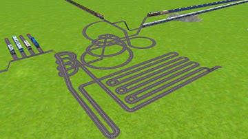 AI RAILS PASSING FROM SPRINGS CIRCLES RAILROAD TRACKS ZIG ZAG TRACKS/ train wold5 