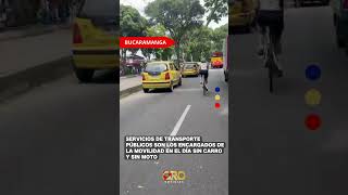 Alta presencia de buses y taxis en la carrera 33 en Bucaramanga | Oro Noticias