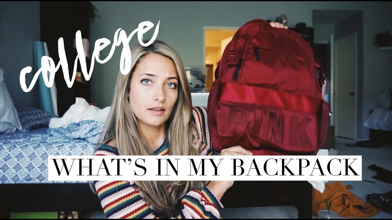 What's in my Backpack College YouTube