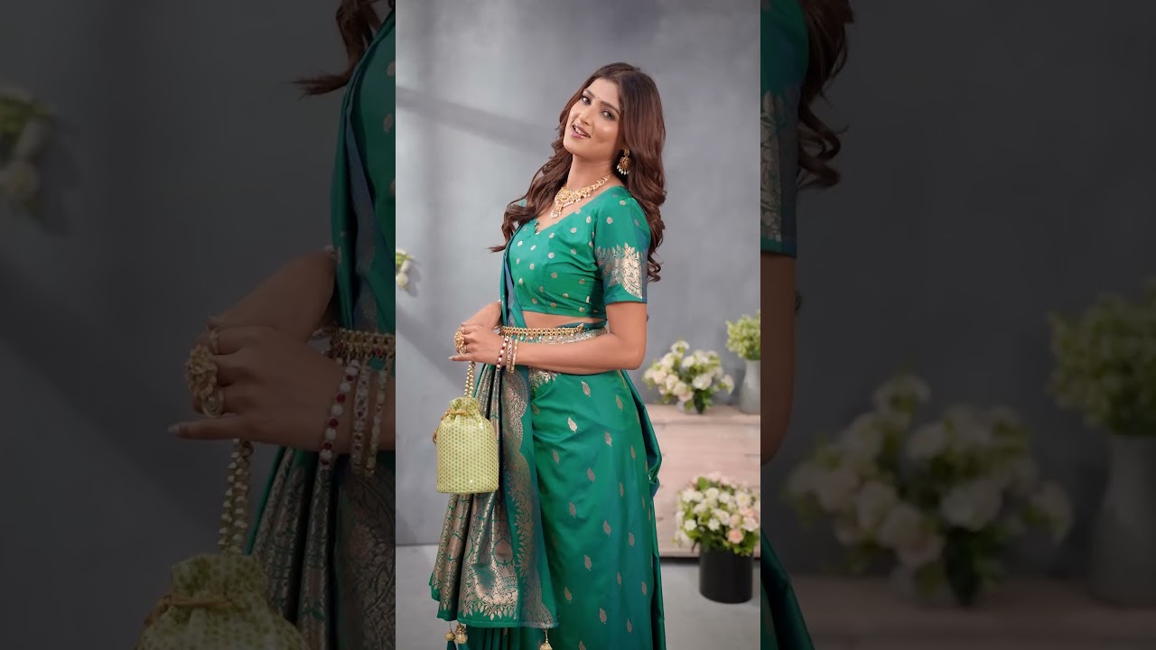 Green Banarasi Silk Saree