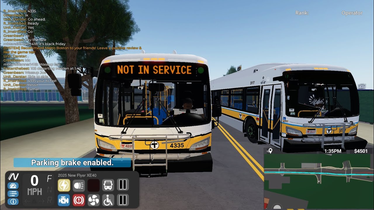 (ROBLOX) | Boston Bus Simulator Double Tripper. MBTA #4335 & #3117 ...
