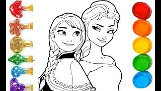 Video thumbnail of "DESSINER ELSA REINE DES NEIGES COLORIAGE Dessin et coloriage - Taga Tv"