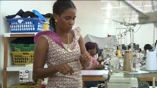 In Liberia, crafting school uniforms -- and social consciousness