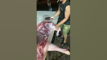 Separation of pork from bone 1 #delicious #food #https