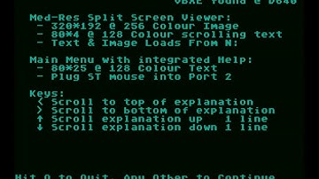 APOD Viewer for Atari 8-bit with VBXE - Main Menu Mockup