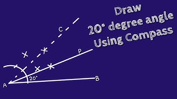 How to draw 20 degree angle with compass. shsirclasses.