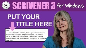 Scrivener 3 for Windows: Compile Paragraph Run-on Titles