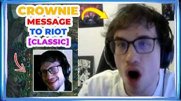 Crownie Message to RIOT 👀 [FUNNY]