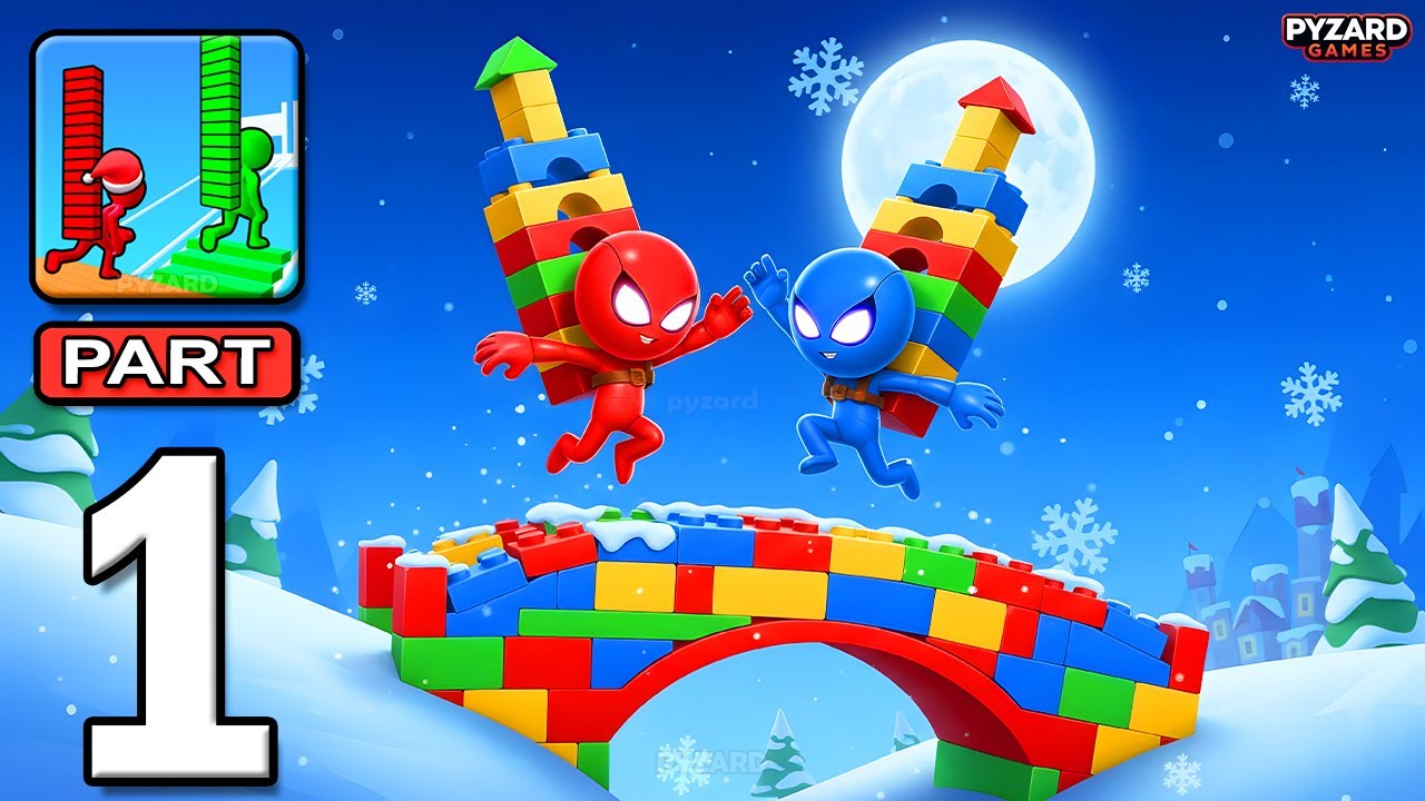 Bridge Race - Gameplay Walkthrough Part 1 - Stack Bridge Race io Tournament (Android, iOS)