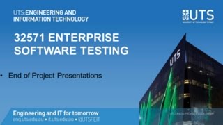 Famous Enterprise Software Tesing presentations to UTS ITD 2016 Profile